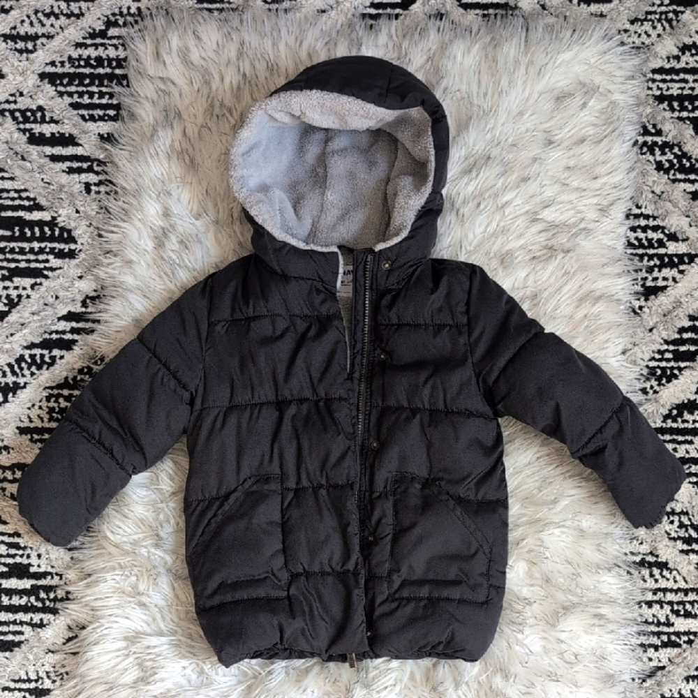 Kids Old navy Gray puffer Jacket With Hood